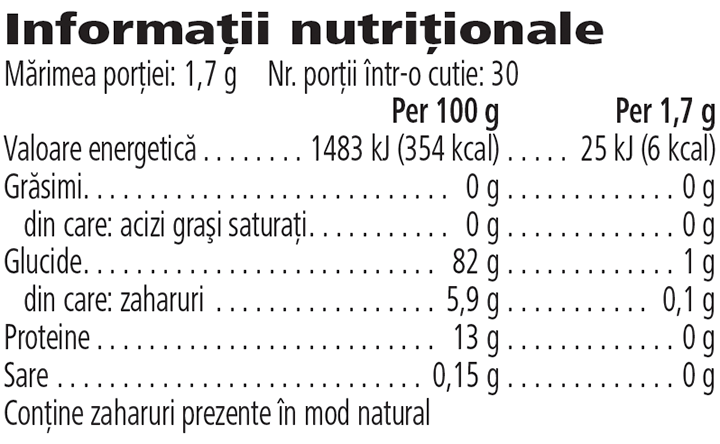 Ceai Instant pe bază de plante 51g (3 Arome)