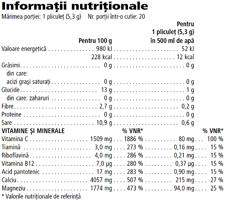 H24 Hydrate - 20 Pliculețe