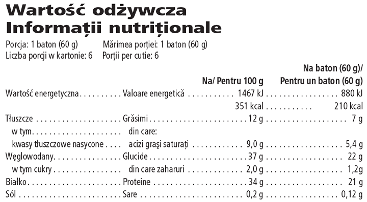 Batoane proteice H24 Achieve - cutie cu 6 batoane