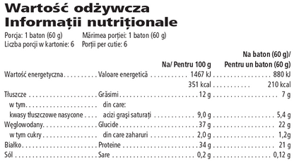 Batoane proteice H24 Achieve - cutie cu 6 batoane
