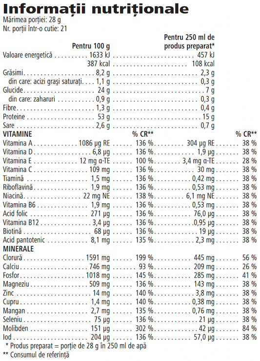 Protein Drink Mix Vanilie 588g